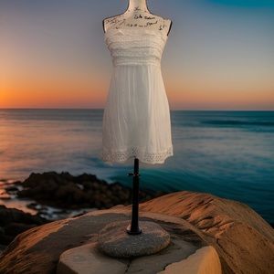 Olsenboye Eyelet Lace Strapless Dress